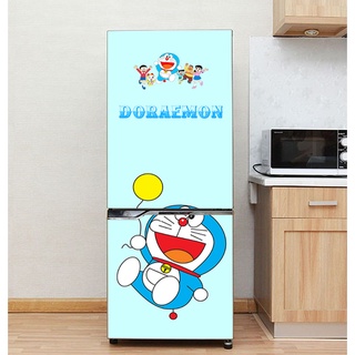 Decal dán tủ lạnh mẫu Doremon