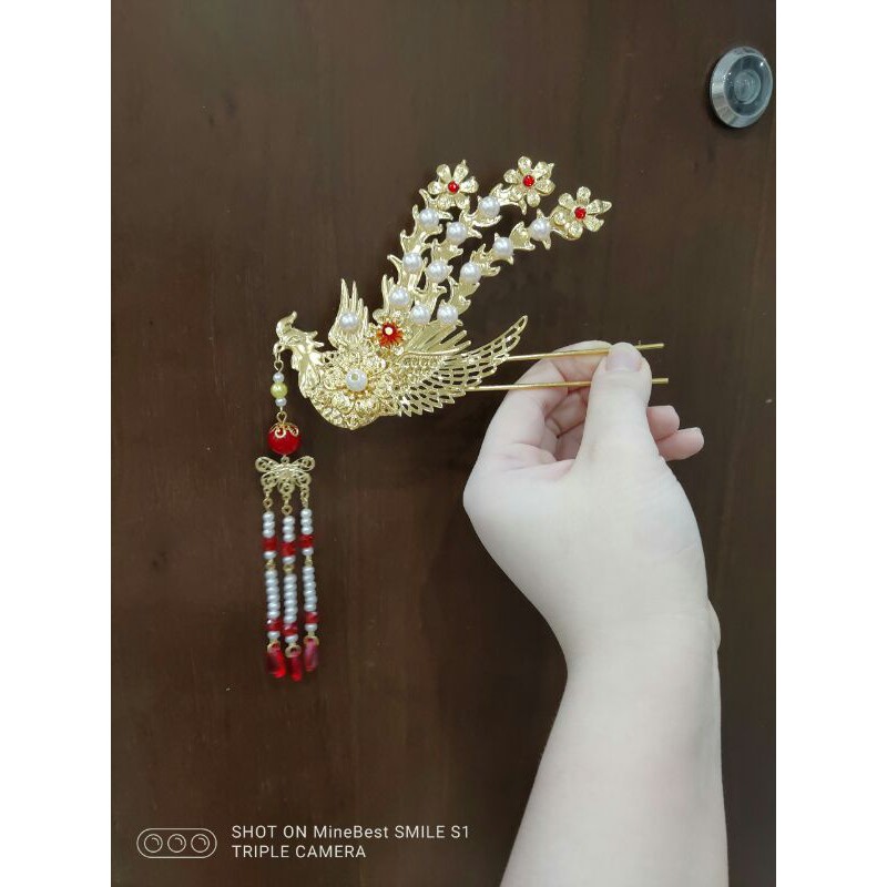 SIÊU RẺ Trâm phượng hoàng cổ trang Trâm cưới