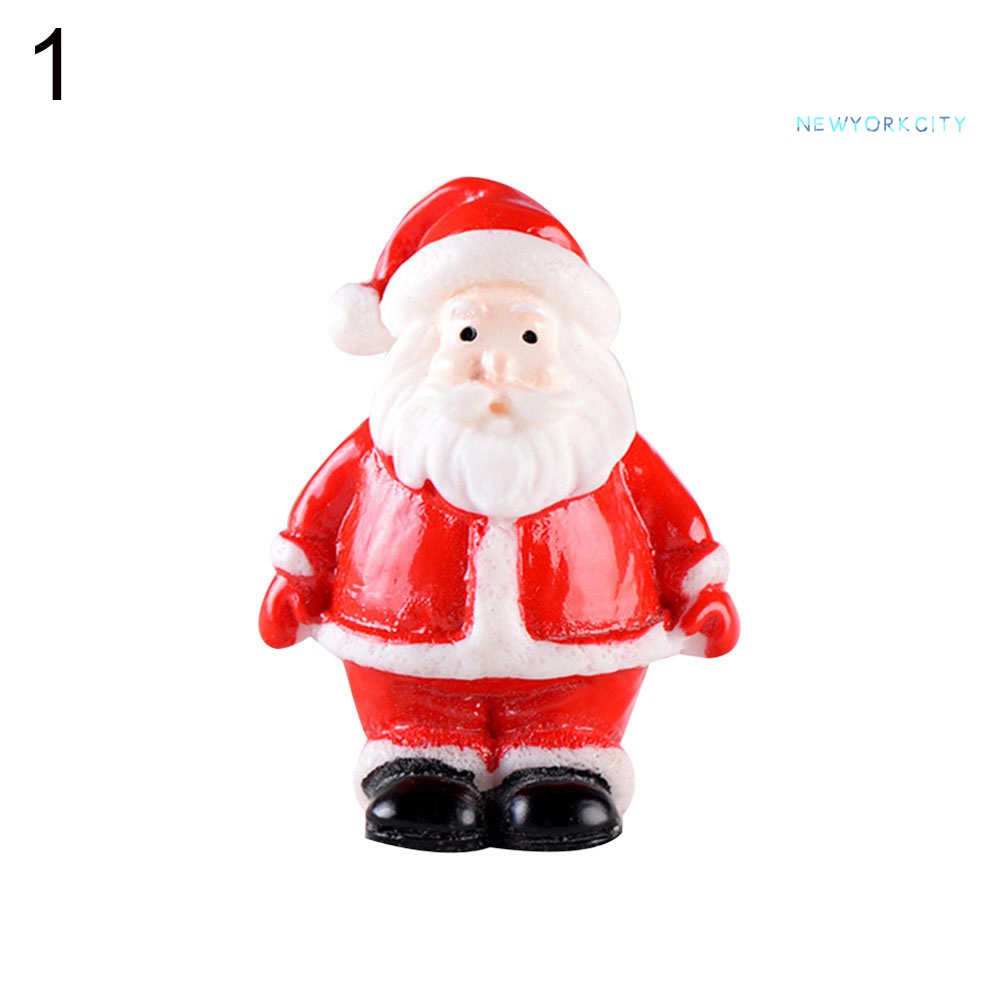 Mô Hình Ông Già Noel / Người Tuyết Mini Bằng Nhựa Resin Trang Trí Cây Thông Giáng Sinh DIY
