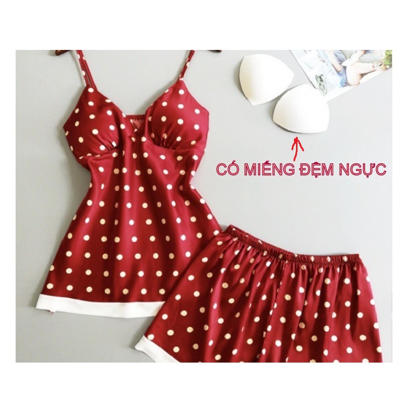 Bộ ngủ lụa 2 dây có lót ngực rời (hàng cao cấp) | BigBuy360 - bigbuy360.vn
