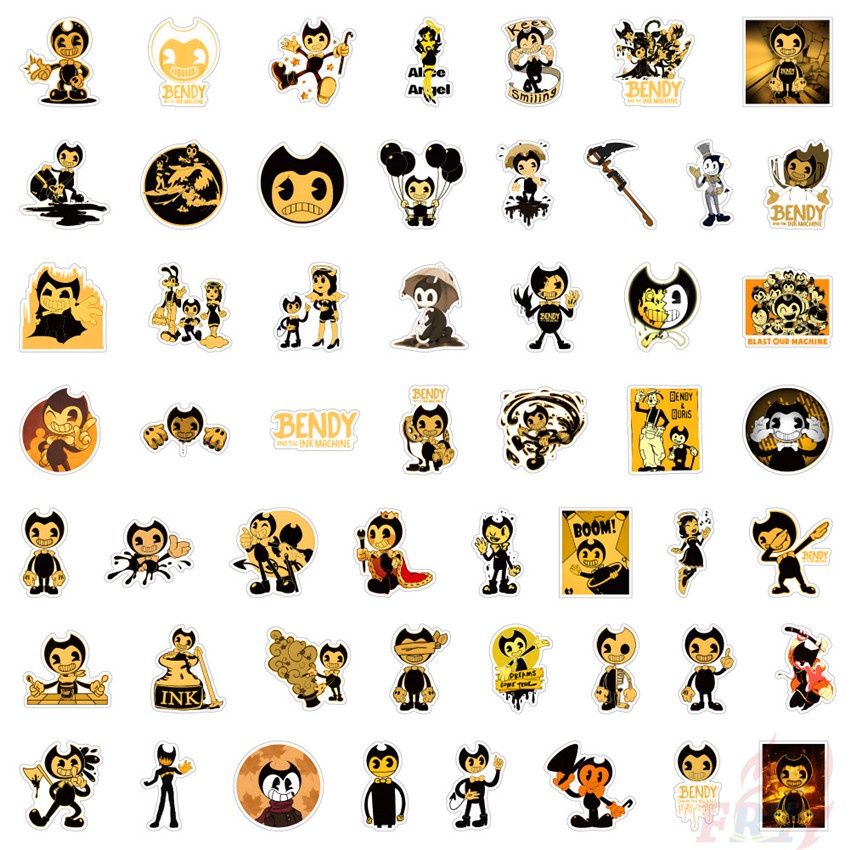 ❉ Bendy and the Ink Machine - Series 02 Games Stickers ❉ 50Pcs/Set DIY Fashion Luggage Laptop Skateboard Decals Doodle Stickers