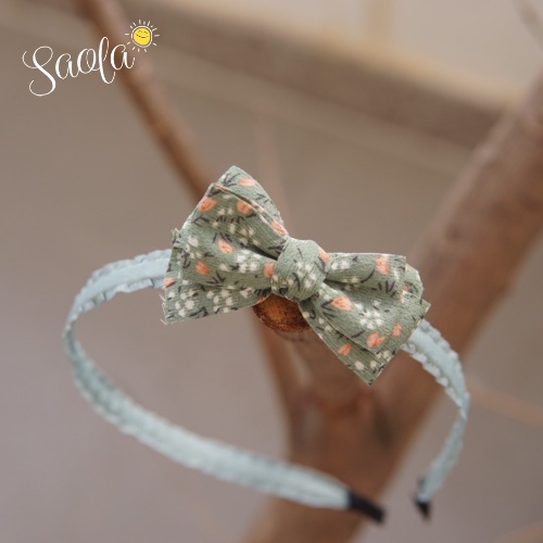 Băng Đô Bờm Cài Tóc Đính Nơ Hoa Nhí Vintage Phong Cách Hàn Quốc Xinh Xắn - SAOLA KIDS - HB004