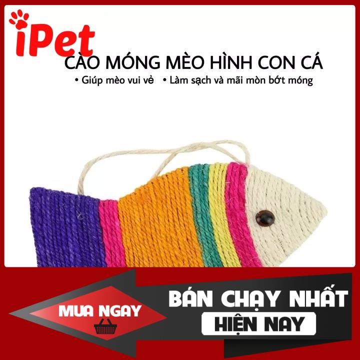Bàn Cào Móng Dây Thừng Hình Con Cá Cho Mèo - iPet Shop 0