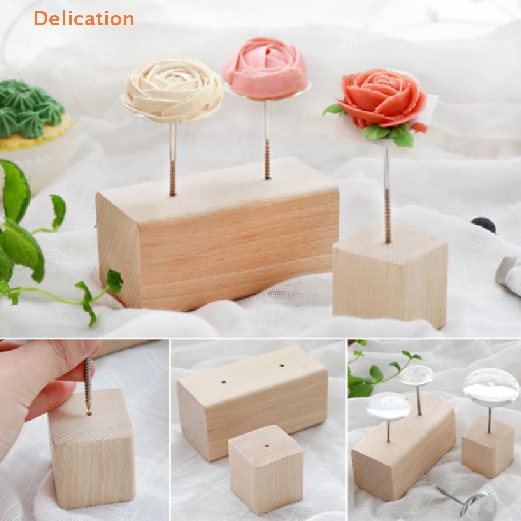 Giá Đỡ Bánh Kem / Kẹo Ngọt Bằng Gỗ Hình Bông Hoa Độc Đáo Tiện Dụng