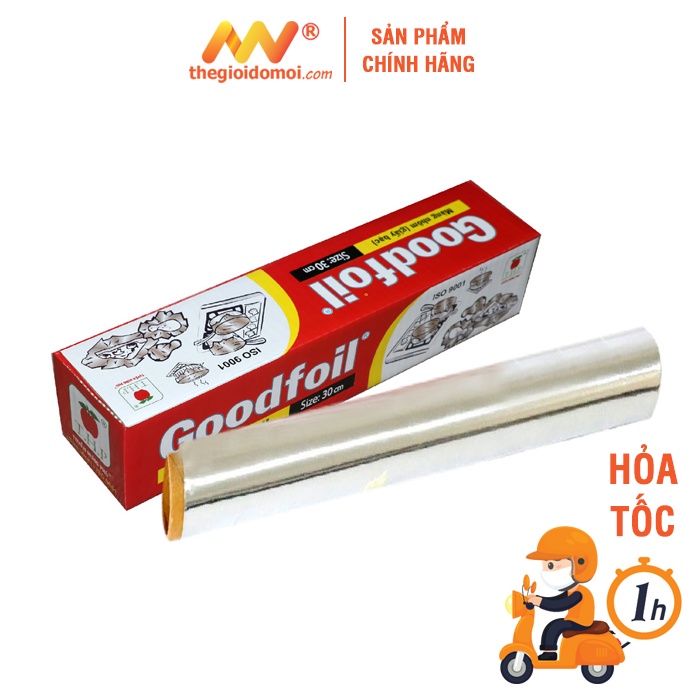 Giấy bạc nướng Goodfoil GF30-75 dài 75m rộng 30cm dày chất lượng khối lượng 2kg