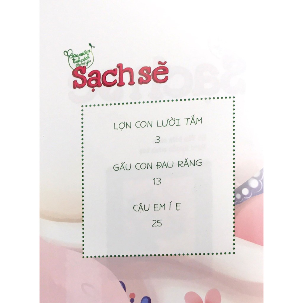 Sách - Gieo Mầm Tính Cách Cho Bé Yêu - Sạch Sẽ - 8934974146322