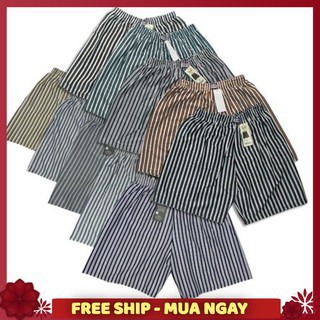 Quần đùi nam - Quần ngủ nam kẻ sọc mặc ở nhà, mặc đi ngủ dạo phố đủ size đủ màu đủ size từ 40kg đến 100kg