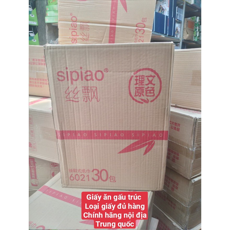 ⚡HÀNG CHÍNH HÃNG⚡ Giấy Ăn Gấu Trúc SIPIAO Hàng Nội Địa Loại Đẹp , 1 Gói 300 Tờ