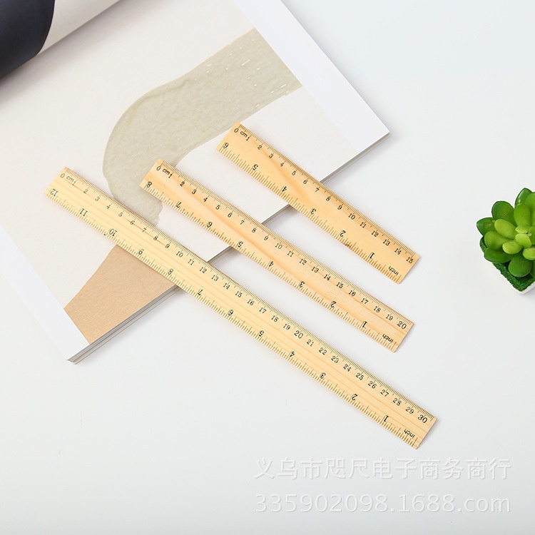 Thước kẻ gỗ, thước kẻ học sinh 15cm 20cm 30cm 🍀Clovershop68🍀