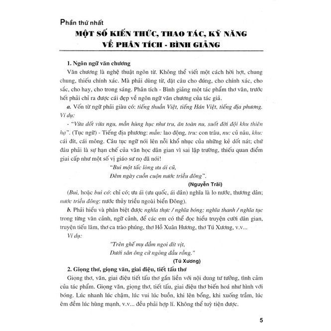 Sách Bình Giảng Thơ Văn Lớp 7