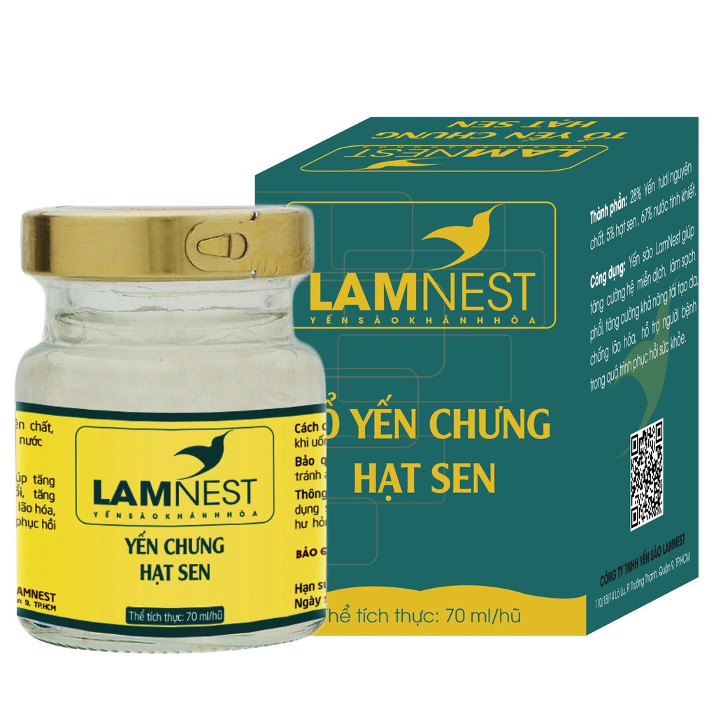 Yến sào khánh hoà 30% Lamnest 48k/1 hủ [ Hạt sen ]