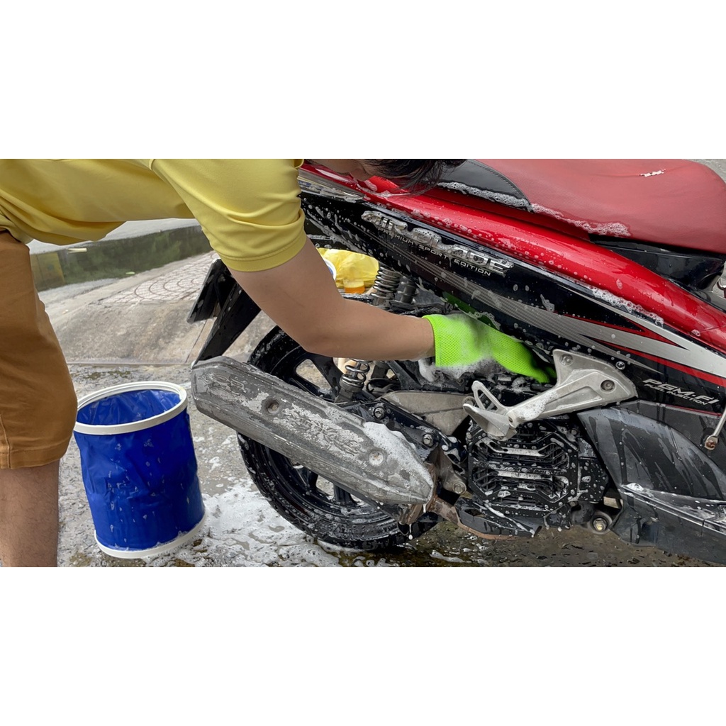 Găng Tay Rửa Xe Xỏ 5 Ngón Siêu Mềm Dễ Dàng Luồng Lách Nơi Hẹp