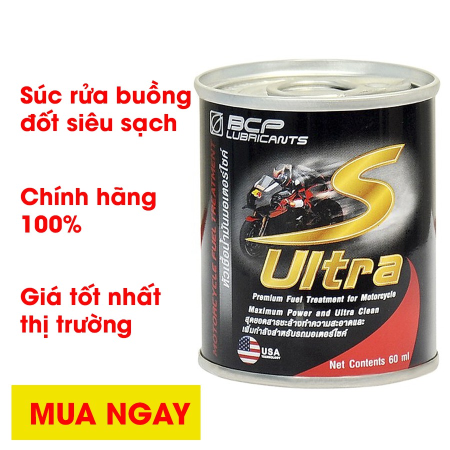 Dung Dịch Vệ Sinh Buồng Đốt Xe Máy BCP S-Ultra Made in Thailand 60ml