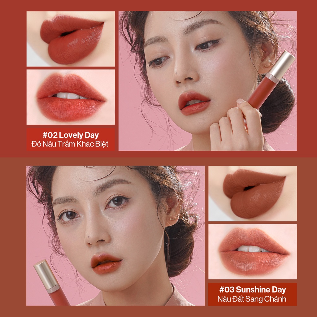 [Mã FMCGMALL -8% đơn 250K] Son kem lì Gilaa long wear lip cream (1.7g) - Minisize