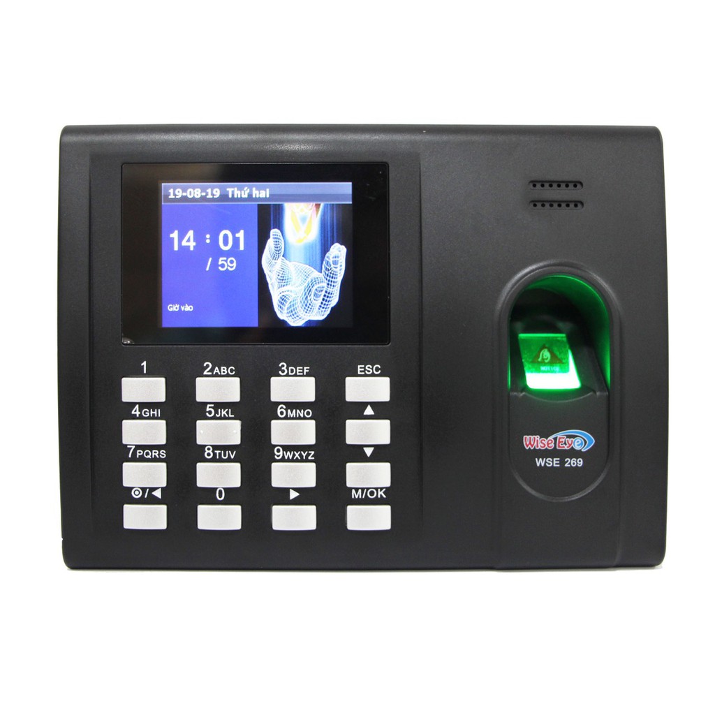 [ HÀNG CHÍNH HÃNG ] Máy chấm công Wise Eye WSE 269 full chức năng vân tay, thẻ, pin lưu điện | BigBuy360 - bigbuy360.vn