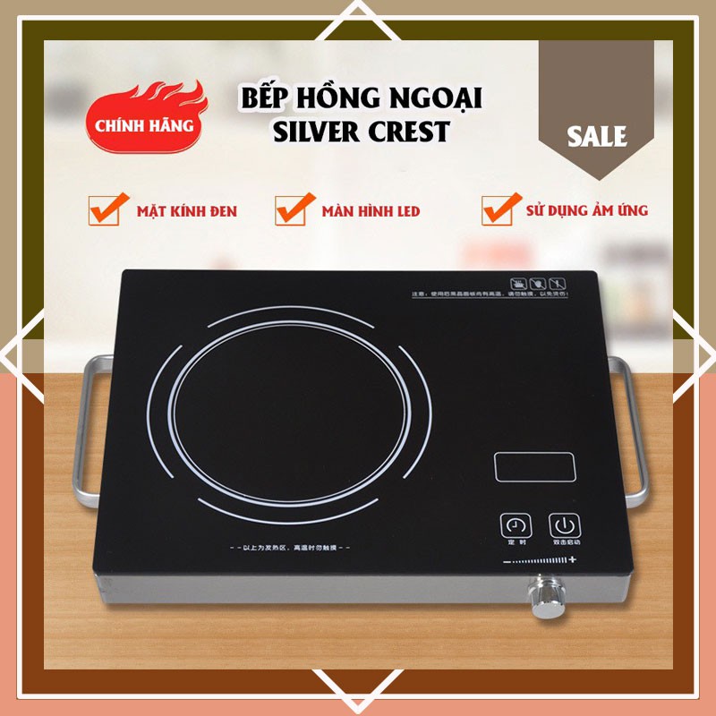 [SALE SỐC] Bếp hồng ngoại SILVER CREST bếp hồng ngoại đơn - Công Suất 2000W mặt kính chịu nhiệt, chịu lực, không kén nồi