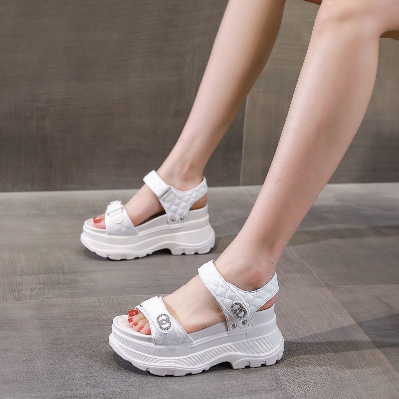 Giày Sandal Thể Thao Đế Dày Tăng Chiều Cao Thời Trang