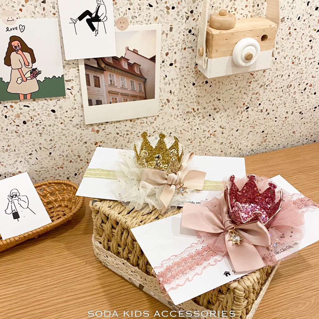 Băng đô vương miện lấp lánh cho bé