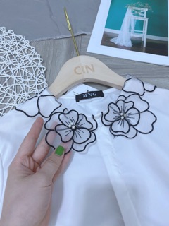 Áo sơ mi cổ hoa