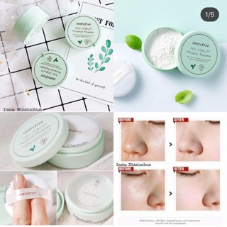 [chính hãng] phấn phủ dạng bột phấn bột kiểm soát dầu innisfree