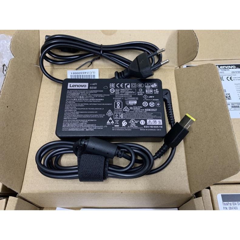 Sạc Laptop Lenovo 65W Slim Đầu Vuông 20V – 3.25A fpt nhập chính hãng mới 100% hàng chính hãng