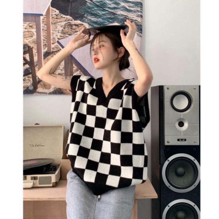 Gile Len Nữ GUMAX Ullzang, Áo Gile Len Cổ Chữ V Thời Trang Cao Cấp Hàng Quảng Châu | BigBuy360 - bigbuy360.vn