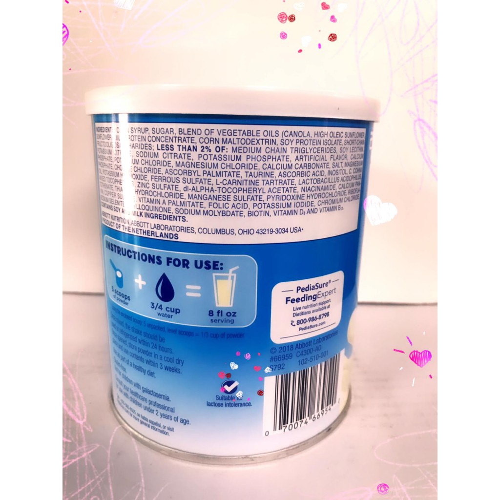 Sữa Pediasure Grow & Gain 400g Mỹ hương Vani cho bé 1 tuổi date 9/2022