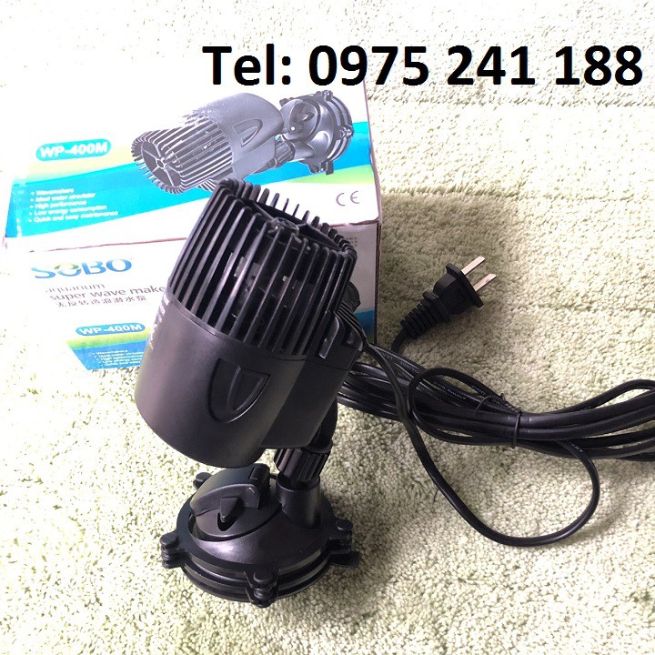 Máy thổi luồng tạo sóng hồ cá Sobo WP 400M 15W, thổi xa 120cm