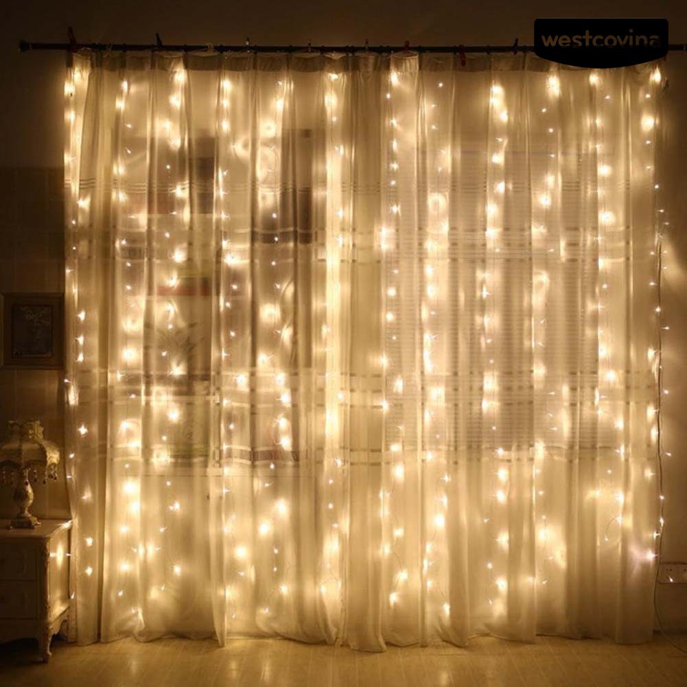 Dây Đèn Led Trang Trí Rèm Cửa 3x3m 300 Bóng