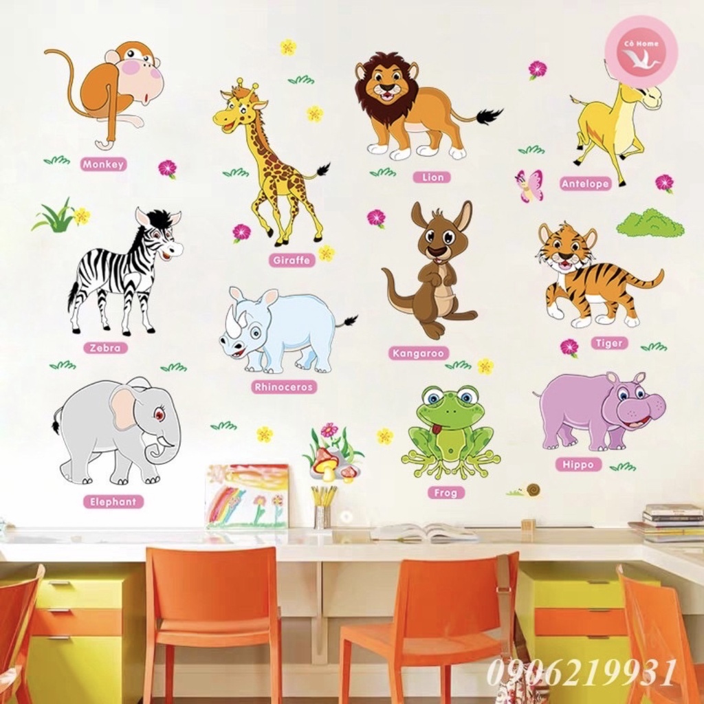 Giấy dán tường phòng ngủ decal dán tường cho bé decor trang trí dễ thương - Lá Tre 0303