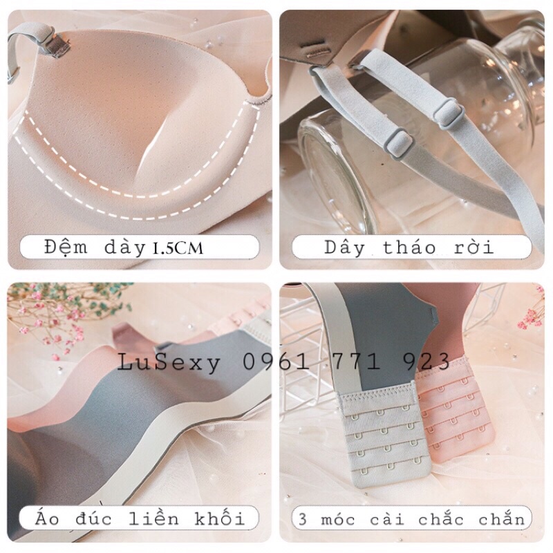 ÁO NGỰC ÁO LÓT ĐÚC Êm Mềm NÂNG ĐẨY không viền không gọng CAO CẤP - Áo ngực mặc áo dài đẹp tạo khe màu da đen hồng cam | BigBuy360 - bigbuy360.vn