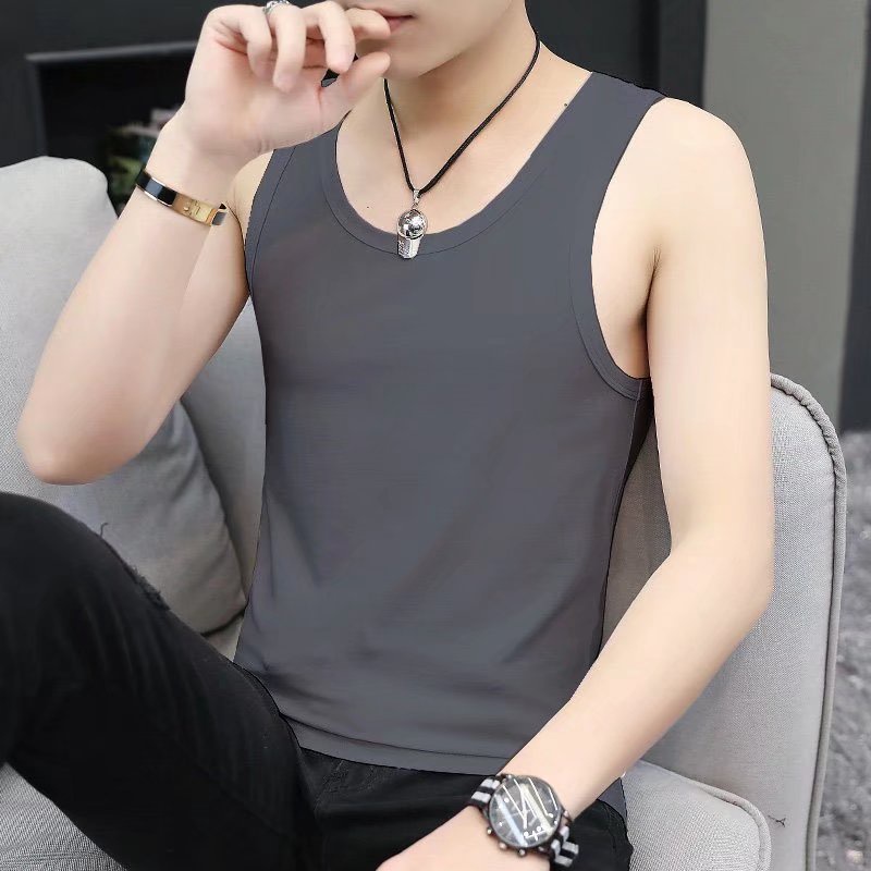 Áo Thun Sát Nách Dáng Ôm Phong Cách Hàn Quốc Dễ Phối Đồ Thời Trang Cho Nam Size M-5xl
