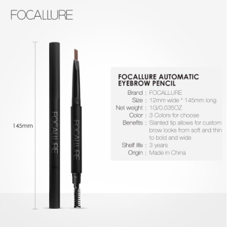 FA 18 Chì kẻ lông mày FOCALLURE 18 bền màu không thấm nước với 3 màu tùy chọn 1g | BigBuy360 - bigbuy360.vn