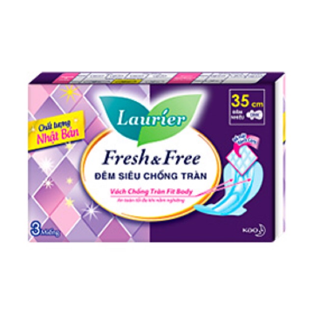 Băng vệ sinh laurier fresh & free ban đêm