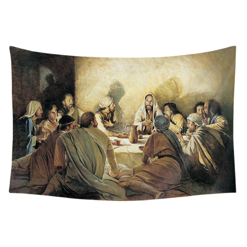 Thảm Treo Tường Trang Trí In Hình Chúa Jesus Kèm Kẹp Độc Đáo