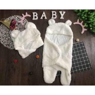 Ủ gấu lông cừu liền thân cho bé sơ sinh