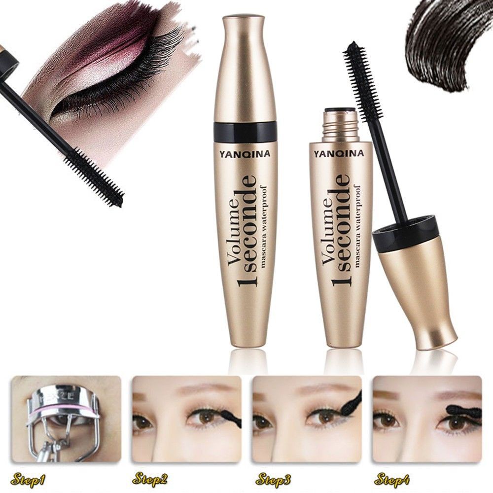 [Hàng mới về] Mascara sợi 3D màu đen/ chống thấm nước/ làm dài và dày mi cho nữ