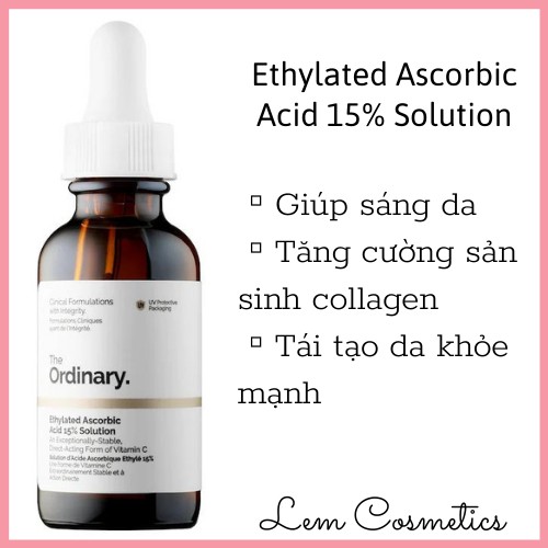 [BILL HÃNG] Serum sáng da The Ordinary Ethylated Ascorbic Acid 15% Solution
