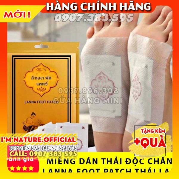 10 Miếng Dán Chân Thải Độc Detox Lanna Foot Patch