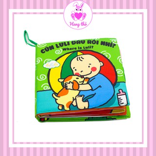 Sách Vải Song Ngữ - Cún LuLi Đâu Rồi Nhỉ - Made in Vietnam