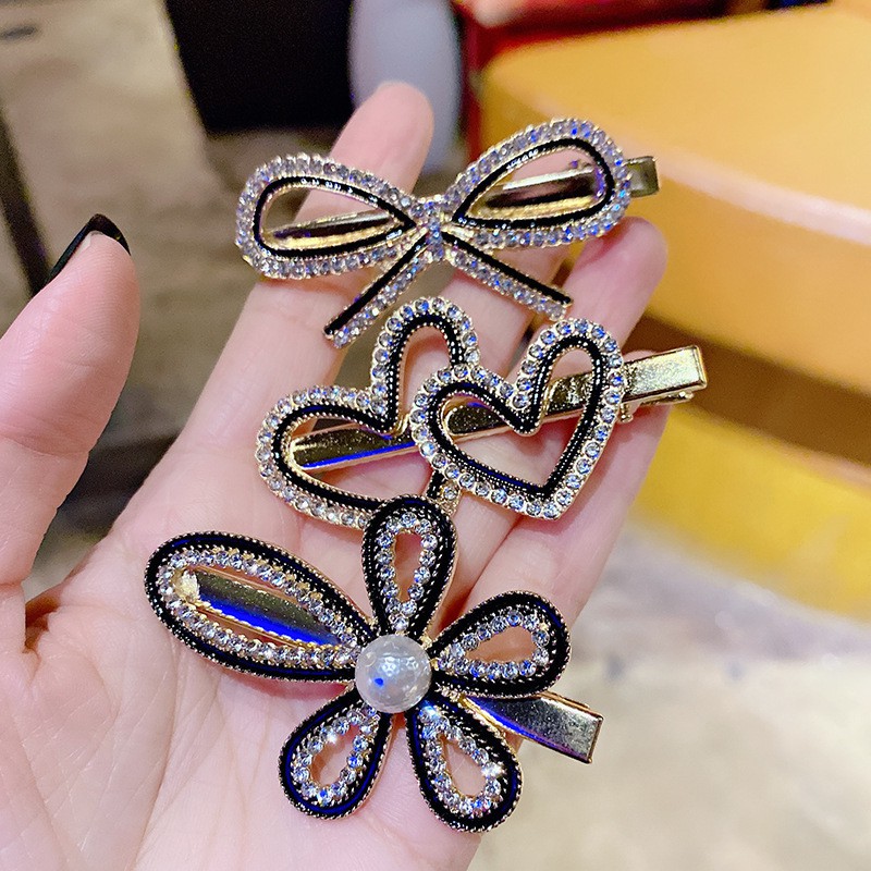 Kẹp tóc đính đá nhiều mẫu sang trọng phong cách Hàn Quốc - Selenshop