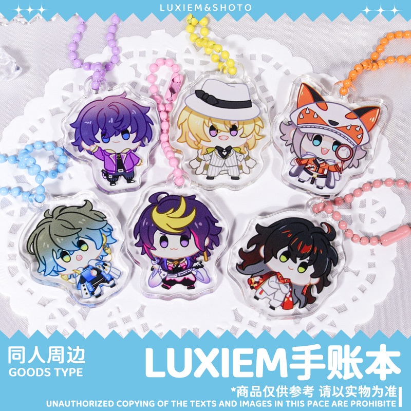 Ag Luxiem Appointment Book NIJISANJI Mặt Dây Chuyền Hình Cuốn Sách Anime Mini Vox Mysta Ike Luca Shu Quà Tặng Kế toán