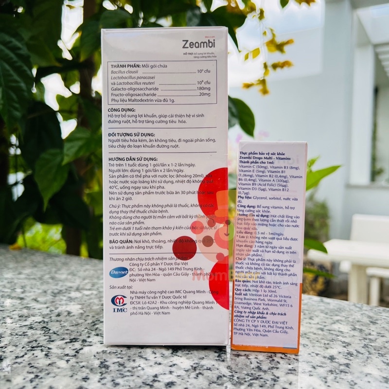 Men Vi Sinh Cao Cấp Zeambi Hộp 30 Gói