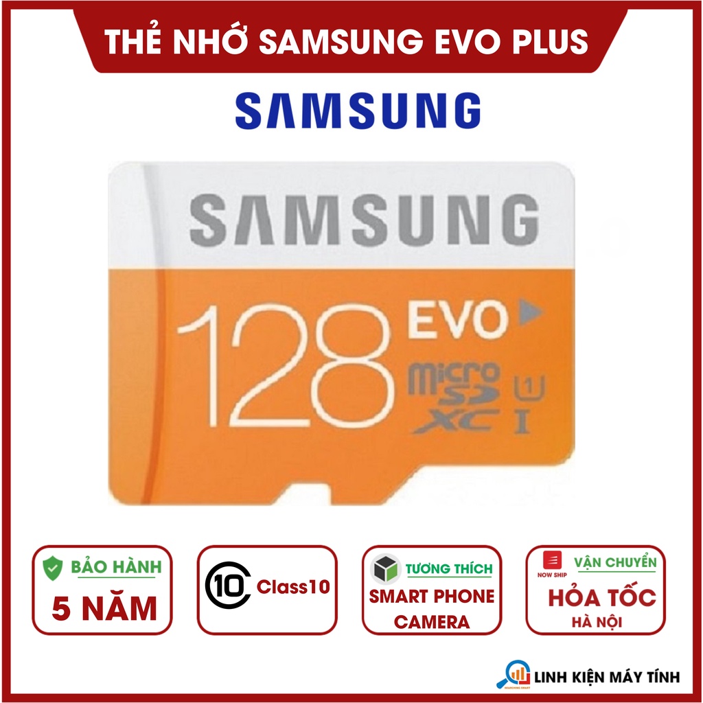 Thẻ nhớ Sam Sung 128GB Micro SD Class10 - Hàng nhập khẩu - Bảo hành 5 năm !!!