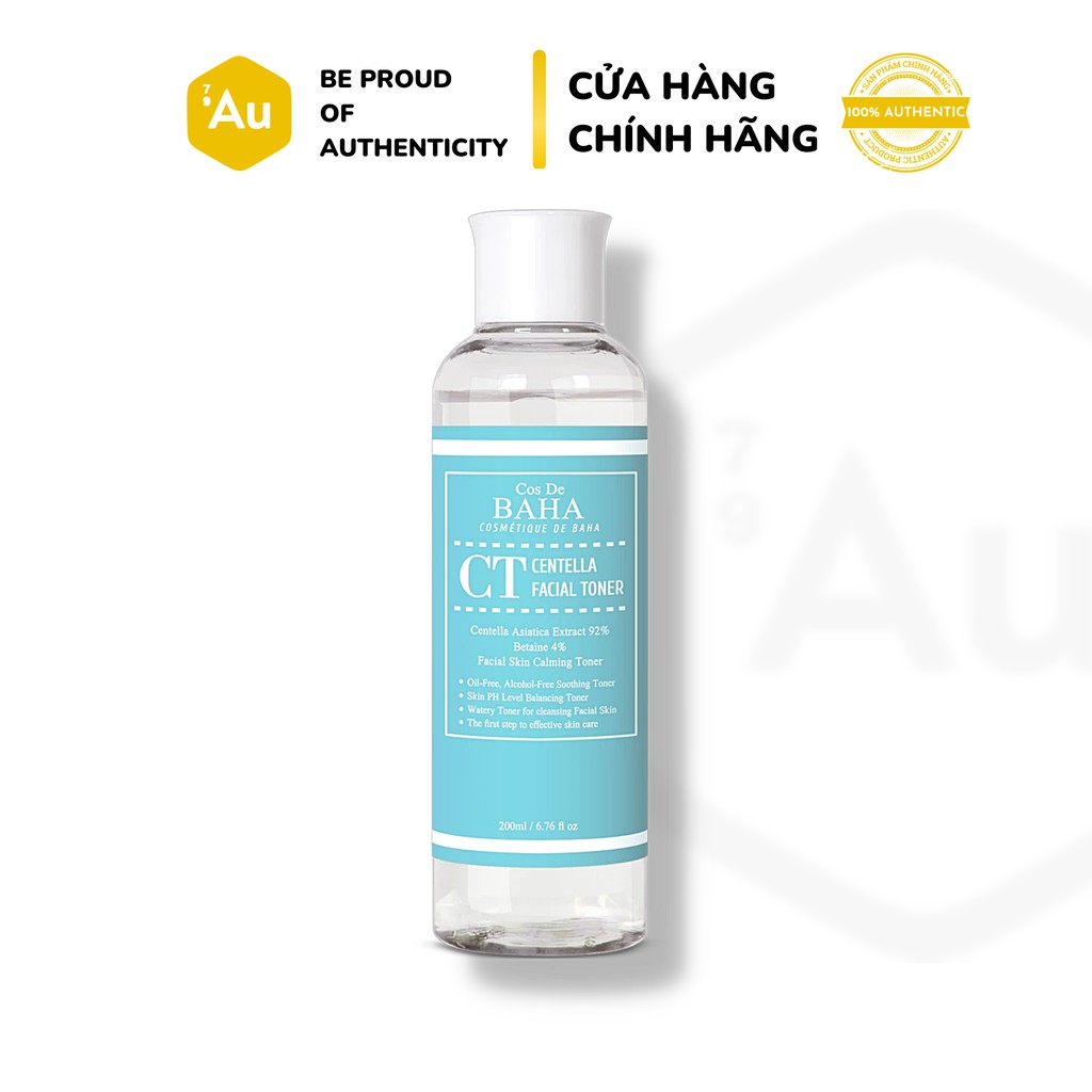 Cos De BAHA | Nước Cân Bằng Da Chiết Xuất Rau Má Hỗ Trợ Phục Hồi 200ML (CT)