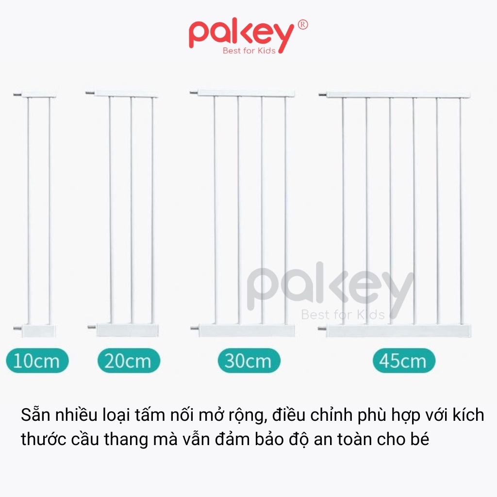 Tấm Nối Thanh Chắn Cầu Thang, Chắn Cửa PAKEY Tiện Lợi Đủ Kích Thước 10-45cm TẶNG THÊM KẸP CỐ ĐỊNH