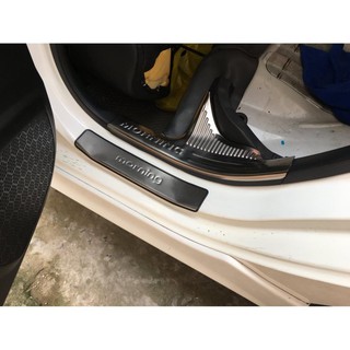 Ốp bậc cửa inox kia morning 2013 -2019 -bộ 8 miếng trong ngoài