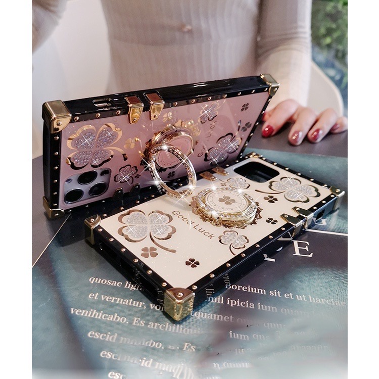 Ốp Điện Thoại Vuông Có Vòng Đỡ Gương Cho Vivo Y15S Y15A Y52 Y72 Y51 Y33S Y21 Y21S Y31 X50 X50PRO X60 X60PRO X70 X70PRO