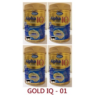 Bán sỉ - 256.338đ/lon - Combo 04 - Sữa Bột Dielac Alpha Gold 1 IQ 900g - Vinamilk