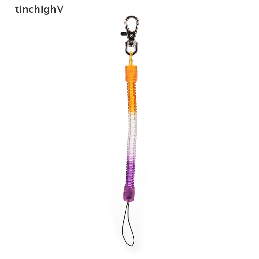 [TinchighV] 1 Móc Khóa Nhựa Xoắn Ốc Co Giãn Có Thể Thu Gọn